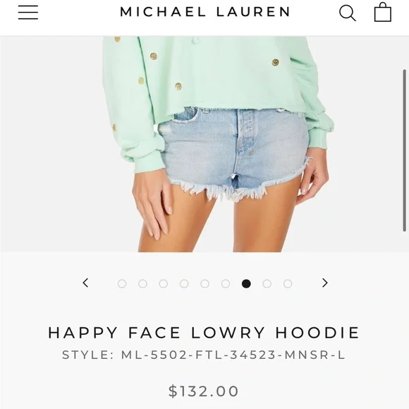 NEW MICHAEL LAUREN HAPPY FACE LOWRY HOODIE - Picture 3 of 8